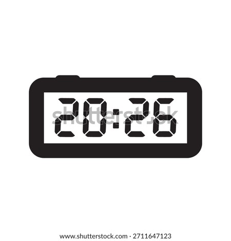 A digital clock display showing the time 20:26, symbolizing the arrival of the year 2026 and representing countdowns, celebrations, and the anticipation of new beginnings.