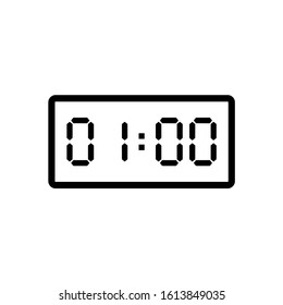 Digital Clock Displaying 100 Oclock Clipart Stock Vector (Royalty Free ...