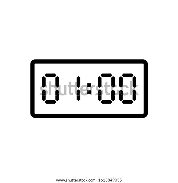 Digital Clock Displaying 100 Oclock Clipart Stock Vector (Royalty Free ...