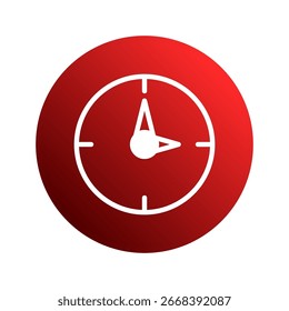 Relógio digital exibindo o tempo com fundo de gradiente vermelho oferecendo símbolo de atualidade e eficiência na era moderna