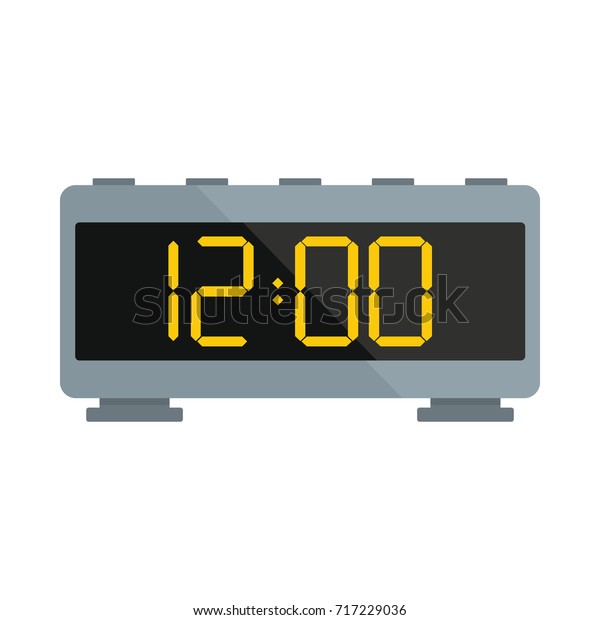 Digital Clock flat icon vector illustration\
for design and web isolated on white background. Digital Clock\
vector object for label web and\
advertising