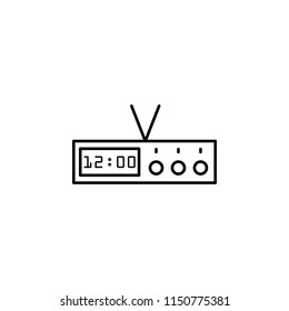 digital clock icon. Element of time value icon for mobile concept and web apps. Thin line digital clock icon can be used for web and mobile