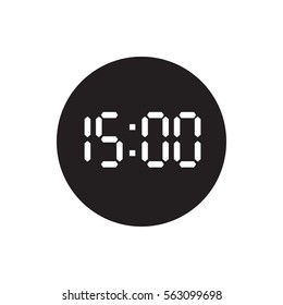 digital clock icon illustration isolated vector sign symbol