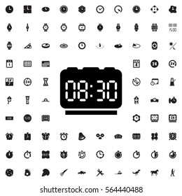 digital clock icon illustration isolated vector sign symbol
