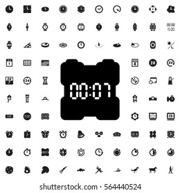 digital clock icon illustration isolated vector sign symbol