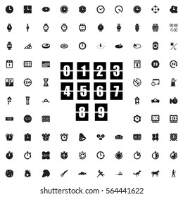 digital clock icon illustration isolated vector sign symbol