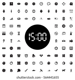 digital clock icon illustration isolated vector sign symbol