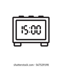 digital clock icon illustration isolated vector sign symbol