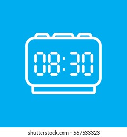 digital clock icon illustration isolated vector sign symbol