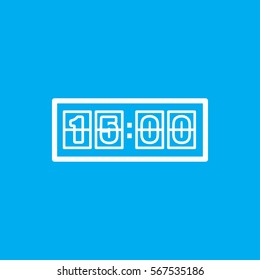 digital clock icon illustration isolated vector sign symbol