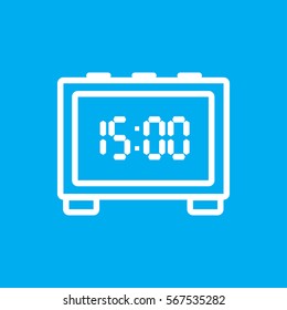 digital clock icon illustration isolated vector sign symbol