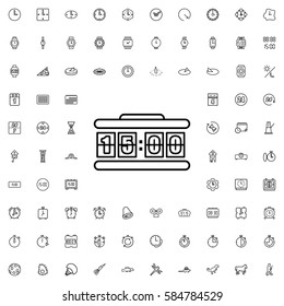 digital clock icon illustration isolated vector sign symbol. Time icons set.
