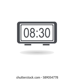 Digital clock icon illustration isolated vector sign symbol
