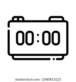 Digital Clock icon illustration in line style. Perfect for website mobile app presentation. Suitable for any user interface and user experience