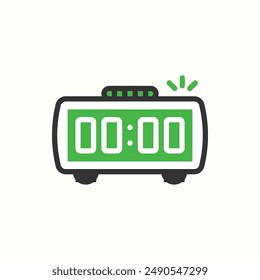 icono de reloj digital, glifo aislado icono tema gadget