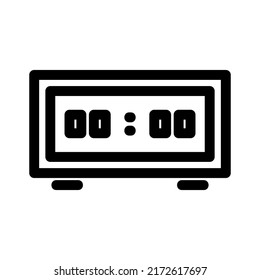 digital clock icon or logo isolated sign symbol vector illustration - high quality black style vector icons
