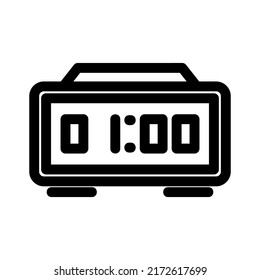 digital clock icon or logo isolated sign symbol vector illustration - high quality black style vector icons
