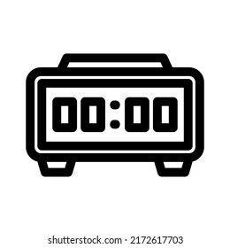 digital clock icon or logo isolated sign symbol vector illustration - high quality black style vector icons

