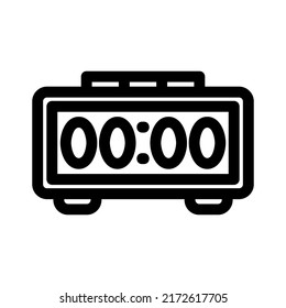 digital clock icon or logo isolated sign symbol vector illustration - high quality black style vector icons
