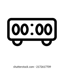 digital clock icon or logo isolated sign symbol vector illustration - high quality black style vector icons
