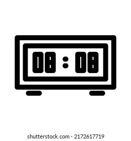 icono de reloj digital o logotipo símbolo de signo aislado ilustración vectorial - iconos vectoriales de estilo negro de alta calidad
