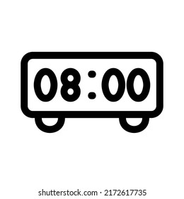 Symbol für digitale Uhr oder Logo einzeln auf Zeichensymbolen, Vektorgrafik - hochwertige Vektorsymbole im schwarzen Stil
