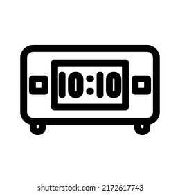 digital clock icon or logo isolated sign symbol vector illustration - high quality black style vector icons
