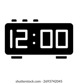 Ícone de relógio digital - Ilustração de vetor de exibição de tempo moderno