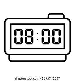 Ícone de relógio digital - Ilustração de vetor de exibição de tempo moderno
