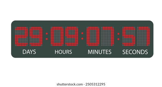 Reloj digital. Icono en Botones coloridos