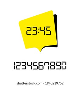 Digitaluhr-Symbol auf weißem Hintergrund