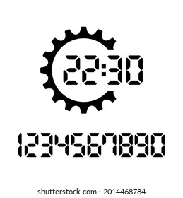 icono de reloj digital en fondo blanco