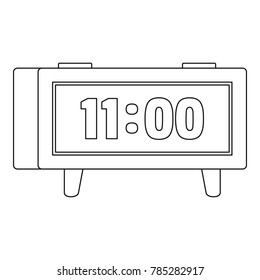 Digital clock icon. Outline illustration of digital clock vector icon for web