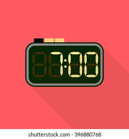 Digital clock icon sign flat