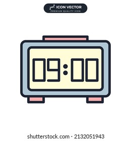 digital clock icon symbol template for graphic and web design collection logo vector illustration