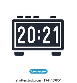 digital clock icon. digital clock time symbol template for graphic and web design collection logo vector illustration