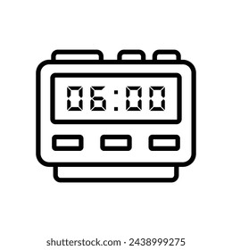 digital clock icon vector design template simple and clean