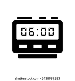 digital clock icon vector design template simple and clean