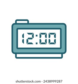 digital clock icon vector design template simple and clean