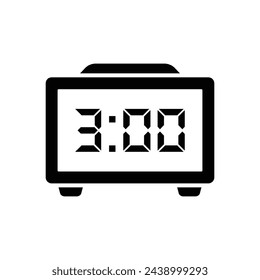 digital clock icon vector design template simple and clean