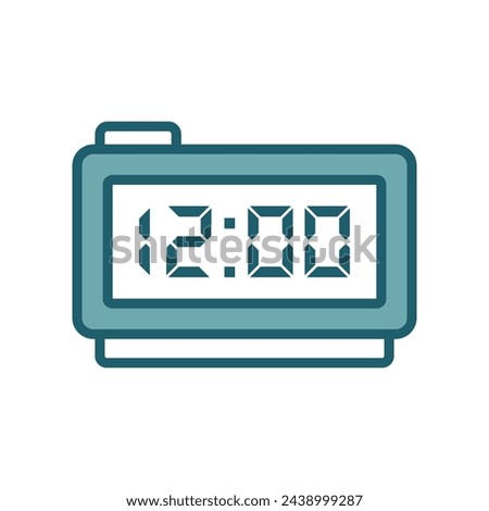 digital clock icon vector design template simple and clean