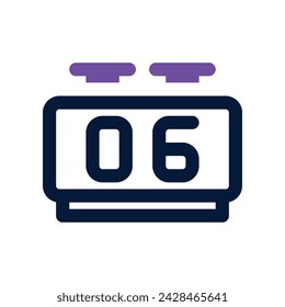 digital clock icon. vector dual tone icon for your website, mobile, presentation, and logo design.