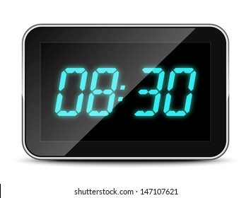 Digital Clock Icon, Vector Illustration