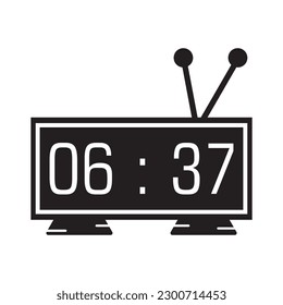 Vektorgrafik-Logo-Design der Digitaluhr