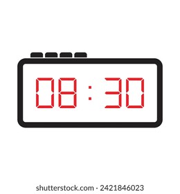 digital clock icon vector illustration design