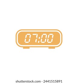 Digital Clock Icon Vector Template Illustration Design