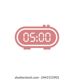 Digital Clock Icon Vector Template Illustration Design
