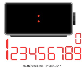 Digital clock icons eps 10 