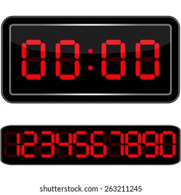 Digital Clock . Digital  illustration