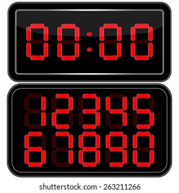 Digital Clock . Digital  illustration